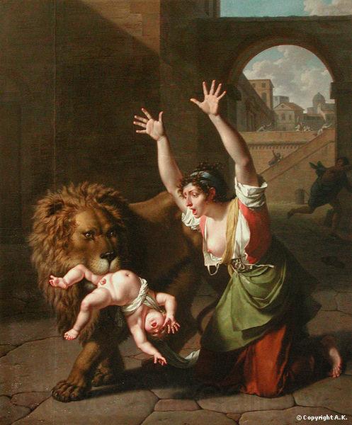 Nicolas-Andre Monsiau Le Lion de Florence Spain oil painting art
